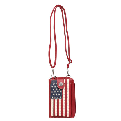Montana West American Flag Phone Crossbody Bag