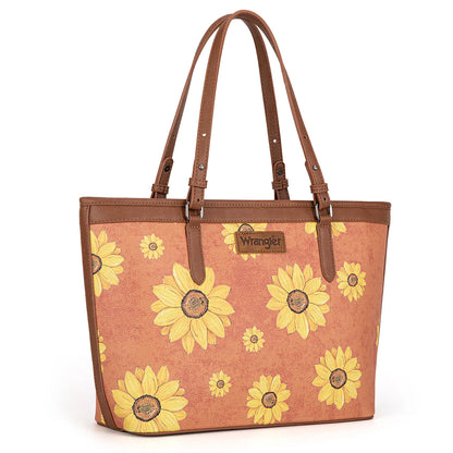 Wrangler Sunflower Print Tote Bag - Brown