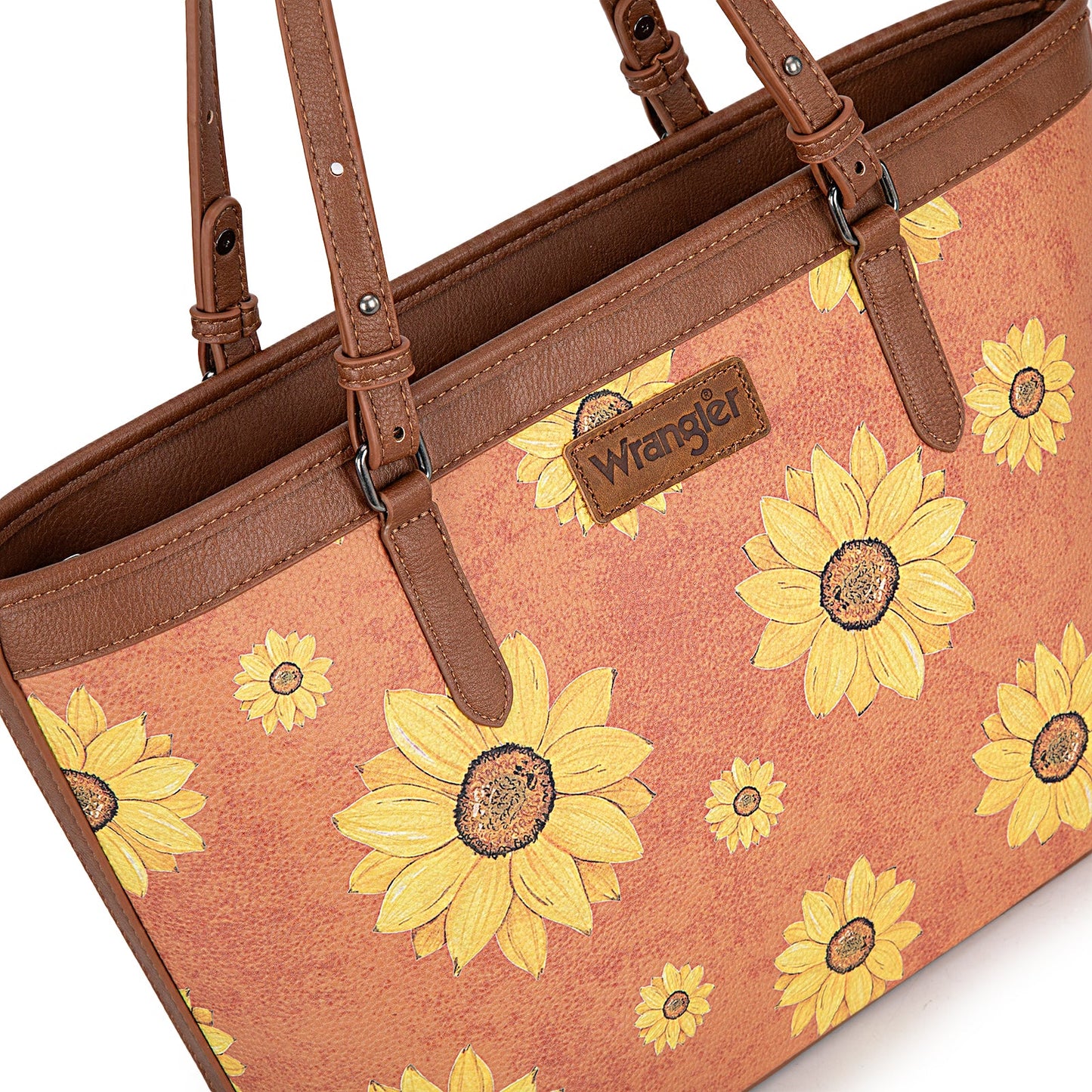 Wrangler Sunflower Print Tote Bag - Brown